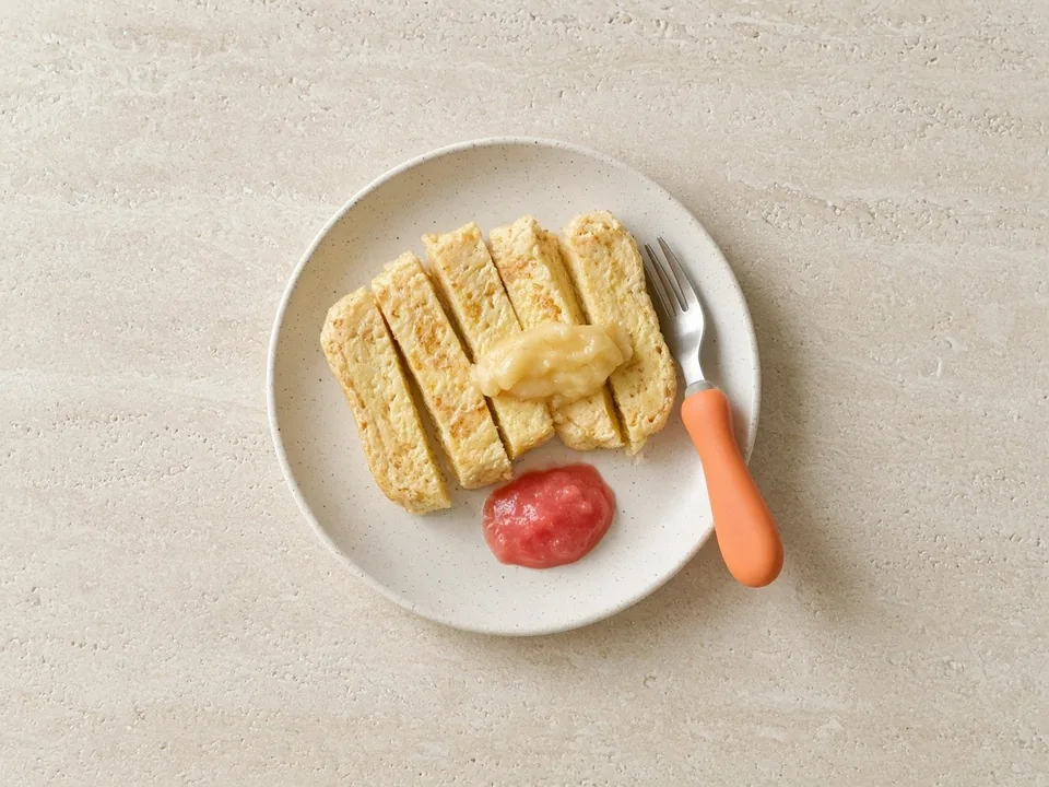 French toast for 18 months+: family french toast, cut up