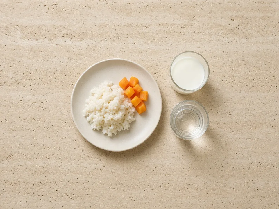 Goats' milk for 18 months+: milk with meals, water in between