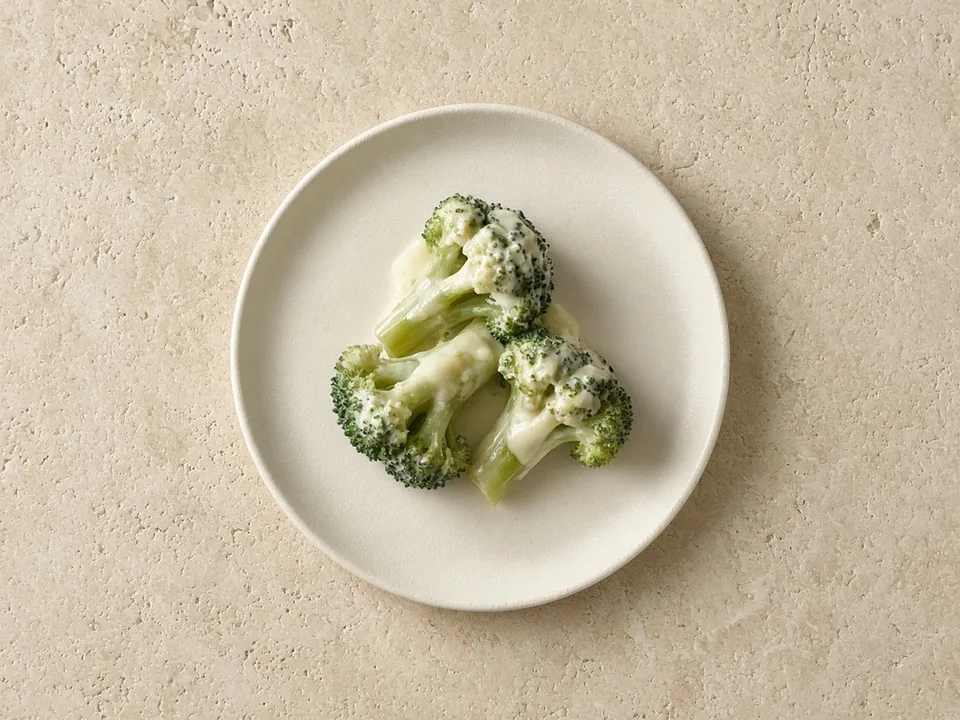 Gorgonzola for 6 months+: a little, cooked and melted into food
