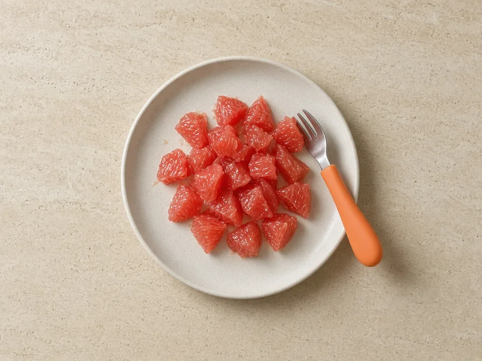 Grapefruit for 18 months+: bite-sized pieces