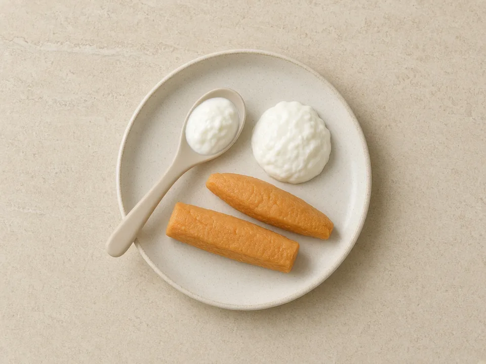 Greek yogurt for 6 months+: pre-loaded spoon or a dip