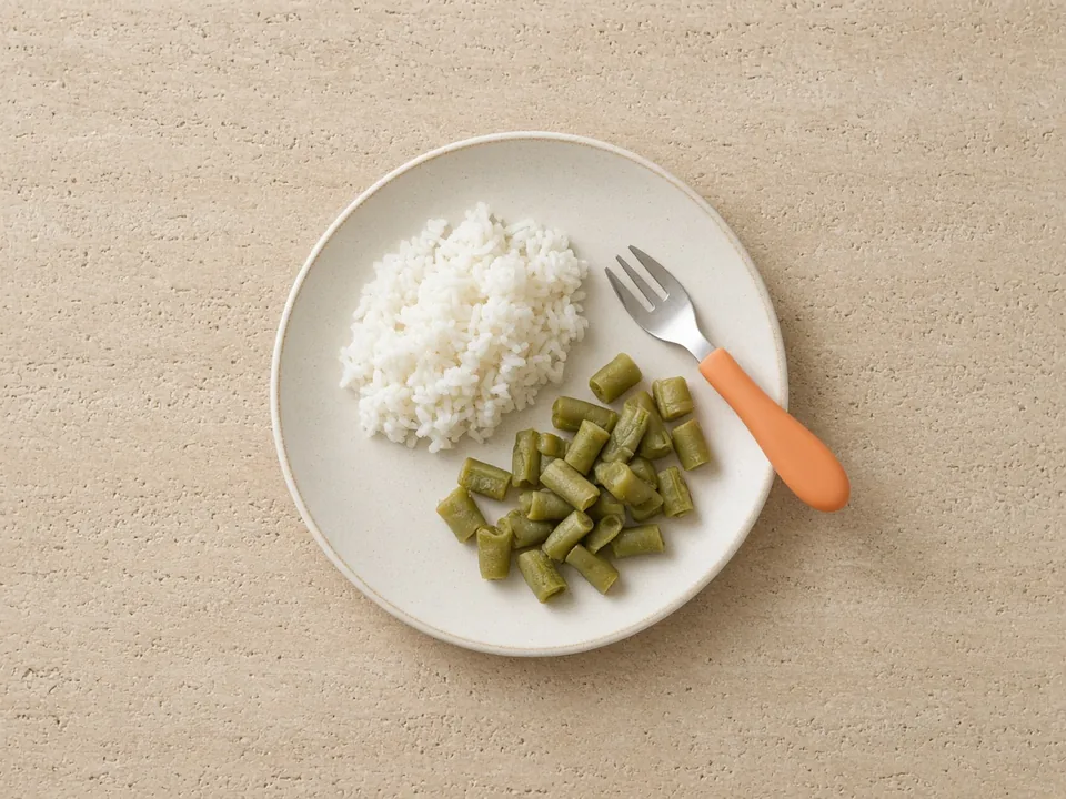 Green beans for 12 months+: soft pieces or whole soft beans
