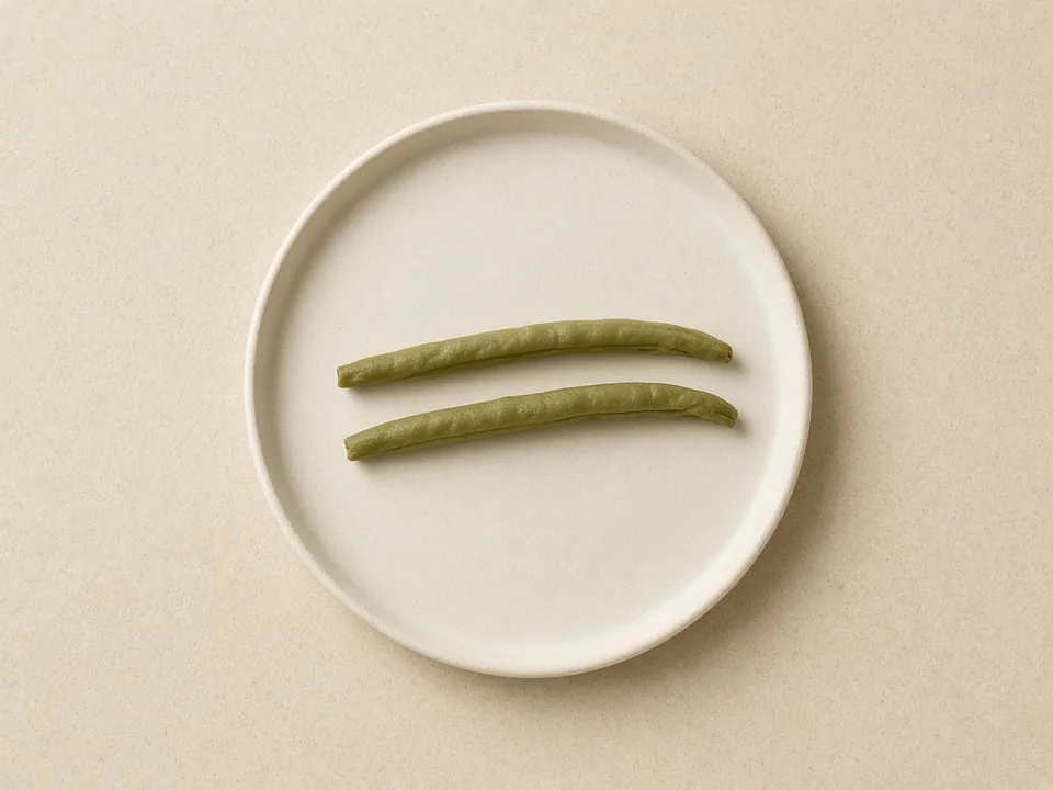 Green beans for 6 months+: whole soft-cooked beans