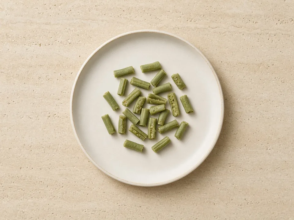 Green beans for 9 months+: small soft pieces