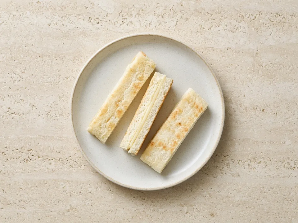 Grilled cheese for 6 months+: thin grilled cheese strips