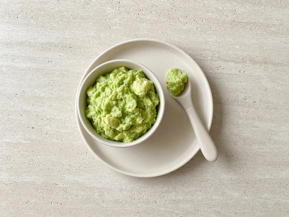Guacamole for 9 months+: lumpier mash, dip or spread