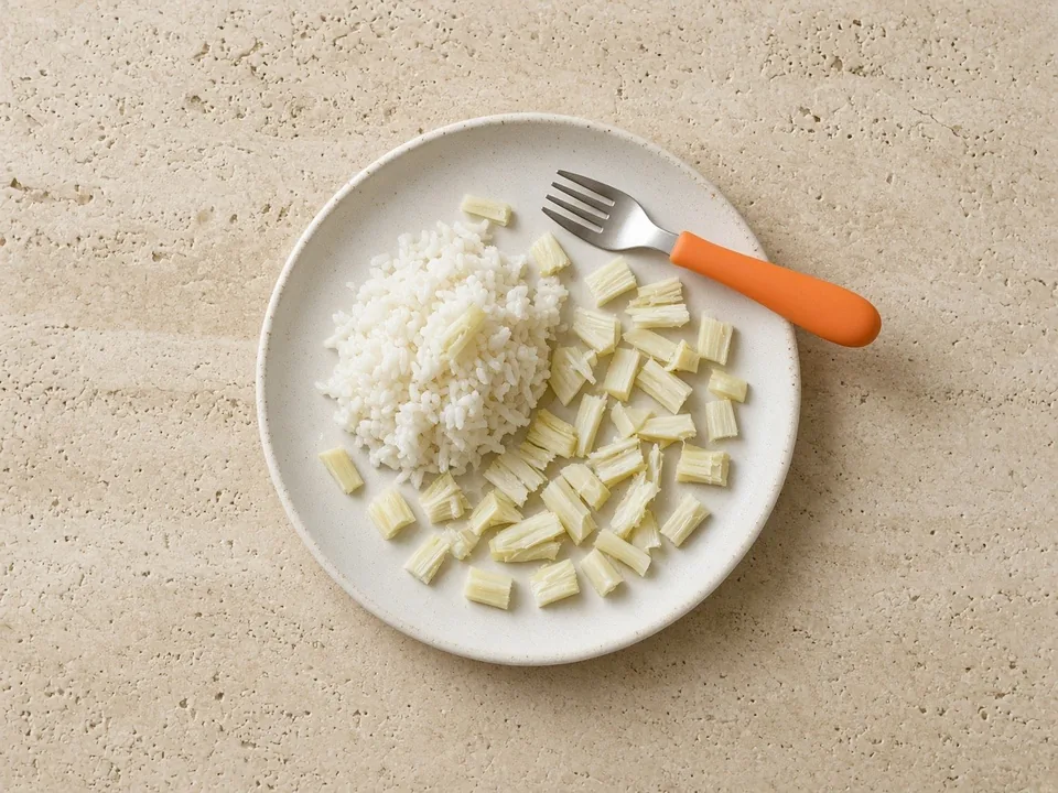 Hearts of palm for 12 months+: small pieces or in family dishes