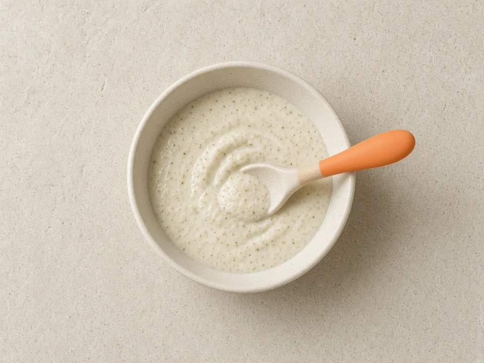 Hemp seeds for 6 months+: ground hemp hearts stirred into food