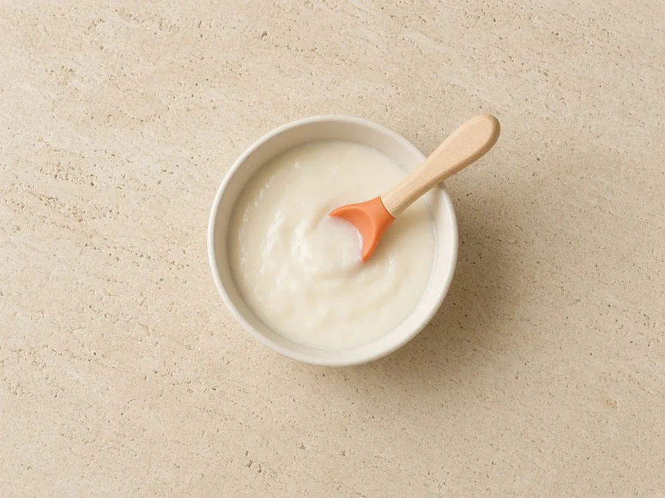 Infant cereal for 6 months+: smooth cereal on a pre-loaded spoon
