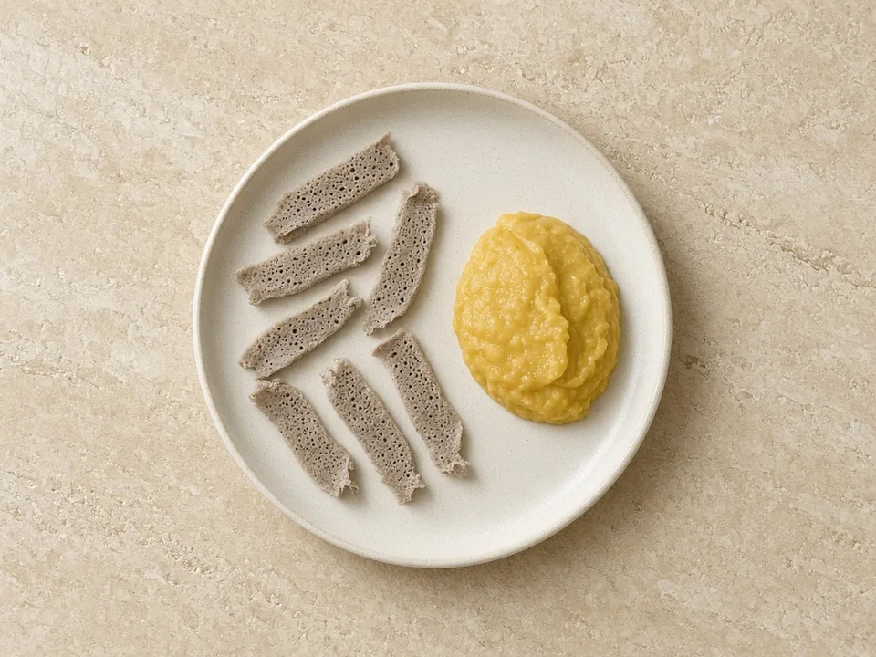 Injera for 18 months+: family injera, torn small