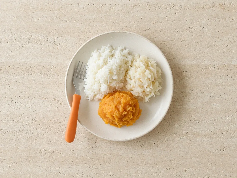 Jicama for 18 months+: soft-cooked pieces or finely grated