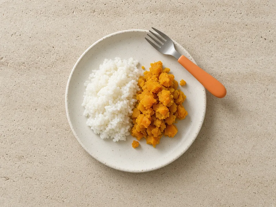 Kabocha squash for 12 months+: pieces, mash or in dishes