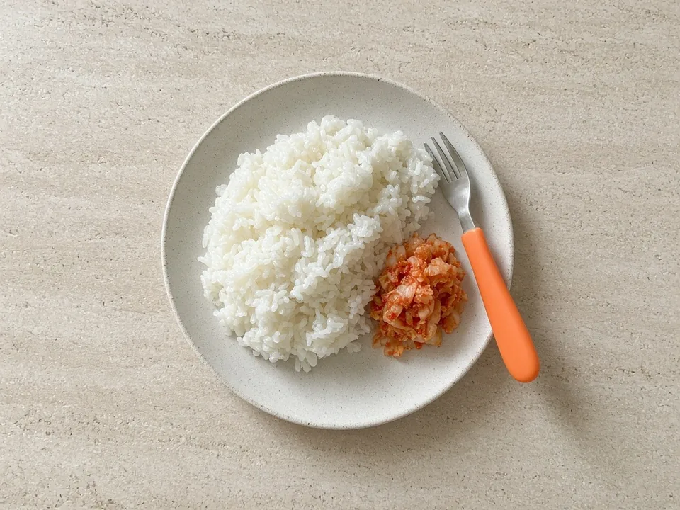 Kimchi for 3 years+: a small spoonful in family meals