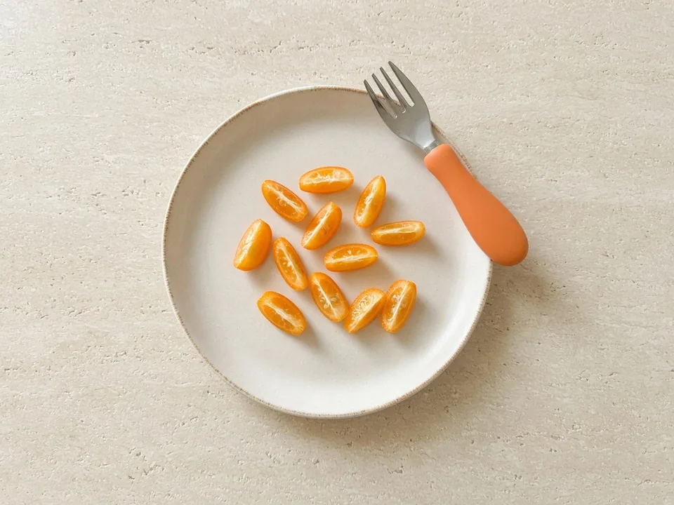 Kumquat for 3 years+: quartered lengthwise, seeds removed