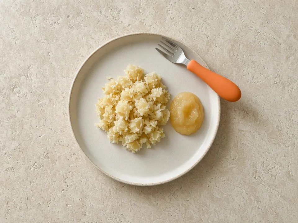 Latkes for 12 months+: soft latkes, cut up