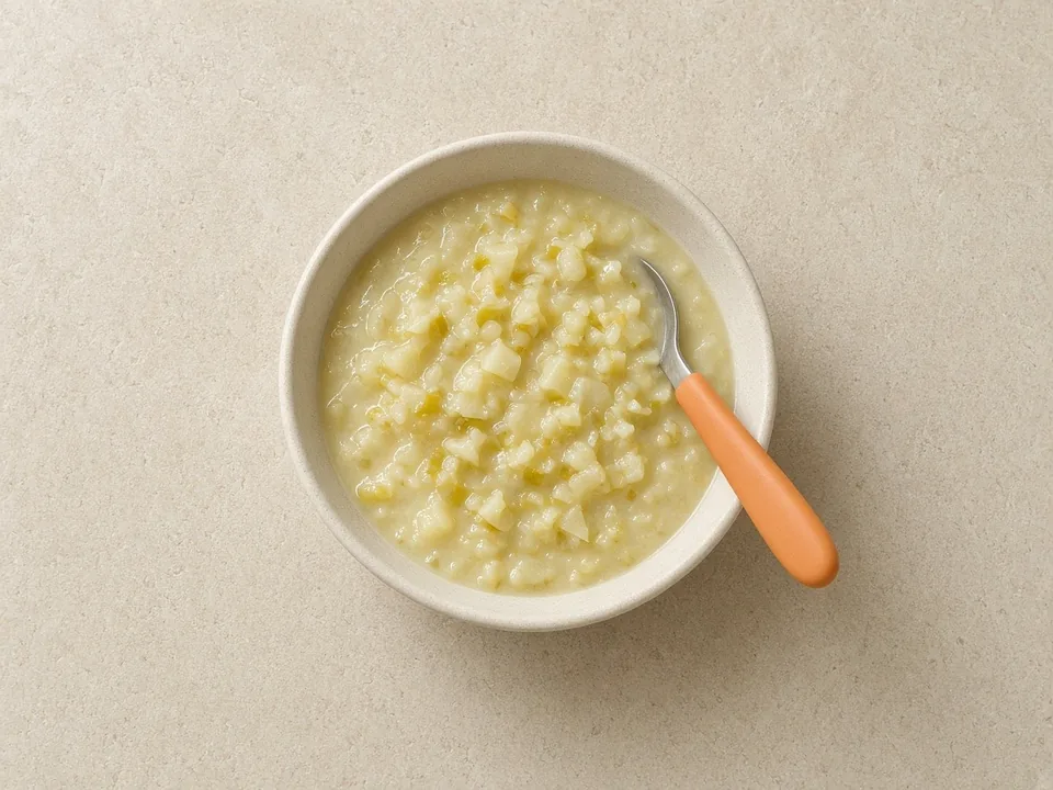 Leek for 12 months+: finely chopped in family meals