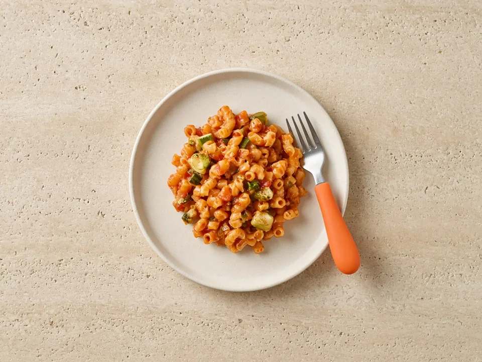 Lentil pasta for 12 months+: pasta in family meals