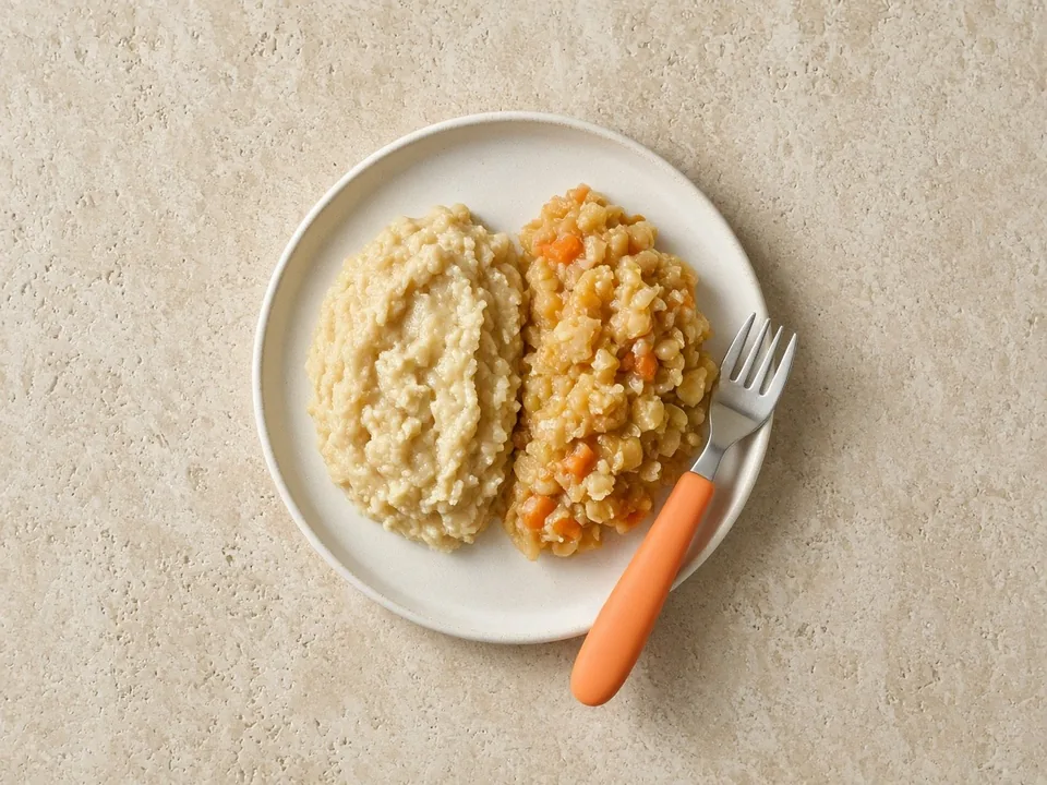 Lima beans for 18 months+: flattened in family meals