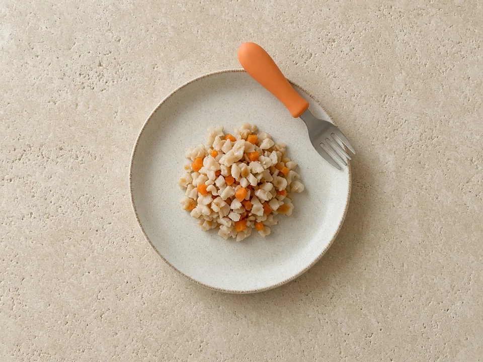 Lotus root for 12 months+: soft-cooked pieces or in dishes
