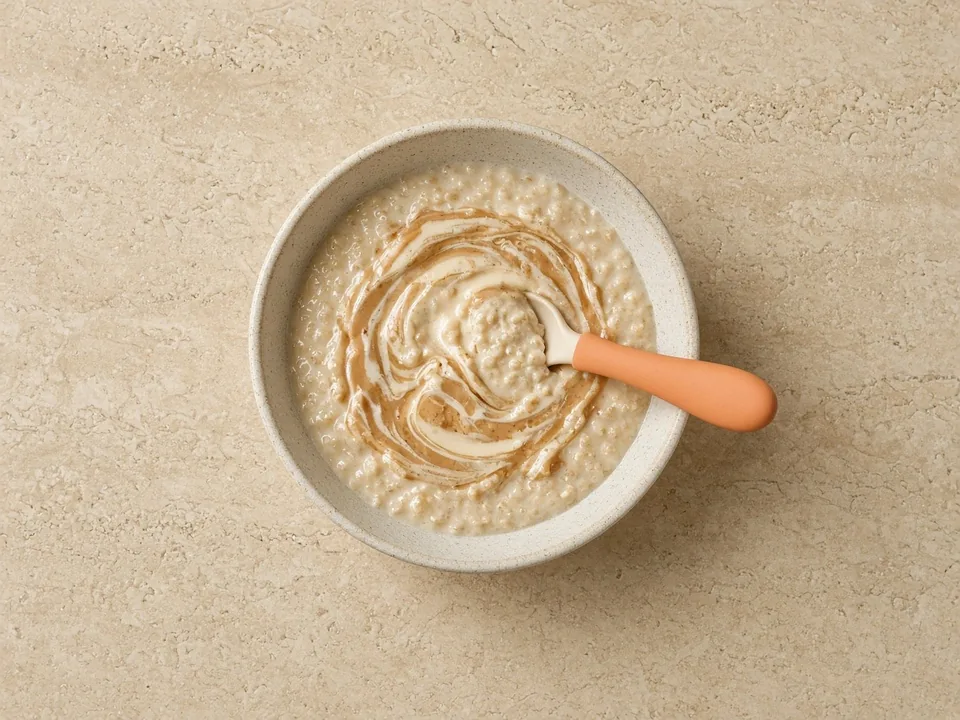 Macadamia nuts for 6 months+: thinned macadamia butter or finely ground macadamias