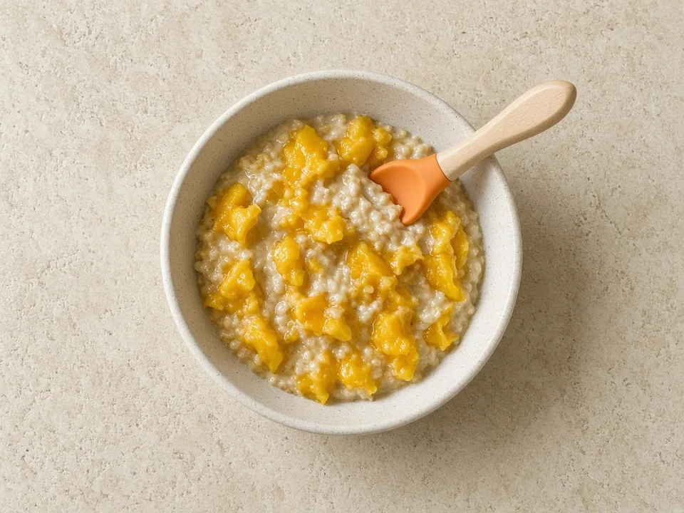 Mango for 12 months+: pieces, slices or in dishes