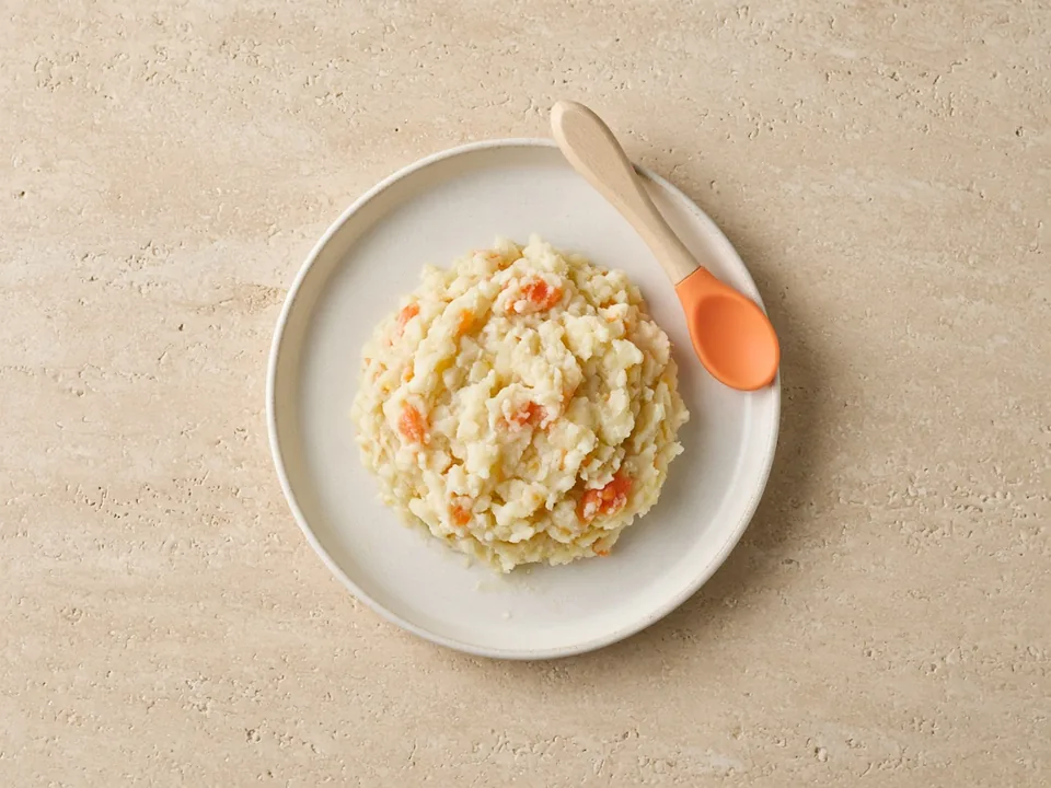 Mashed potatoes for 9 months+: lumpier mash