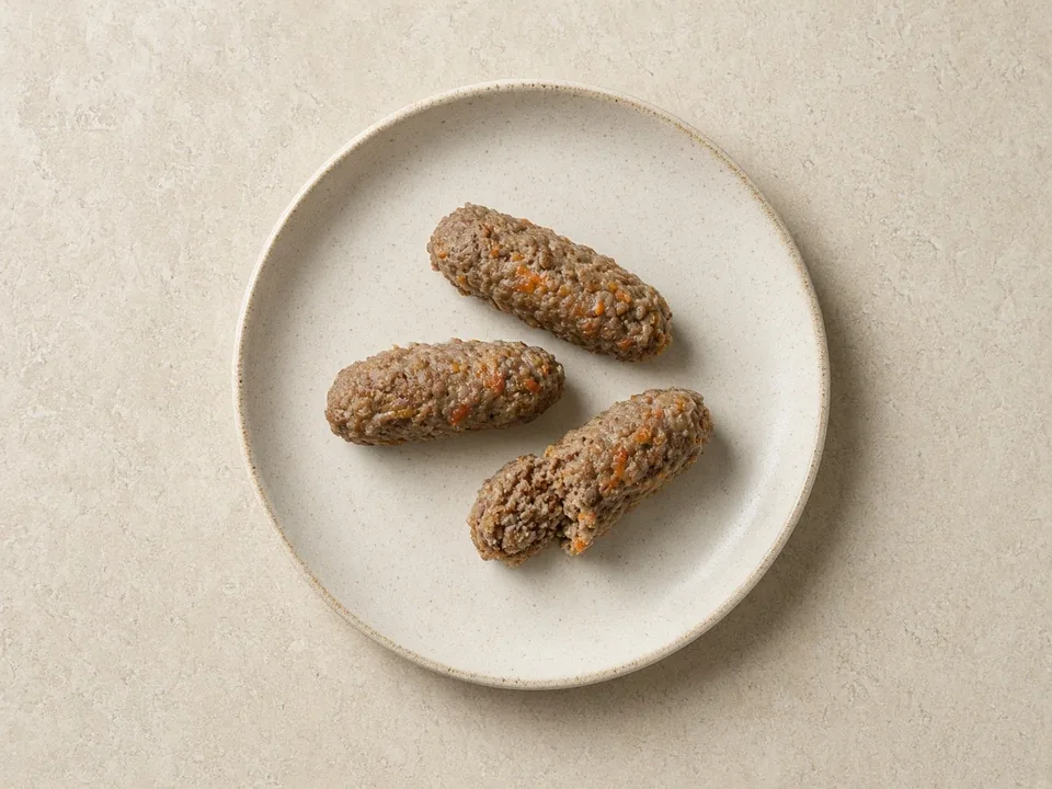 Meatballs for 6 months+: soft meat fingers or flattened meatballs