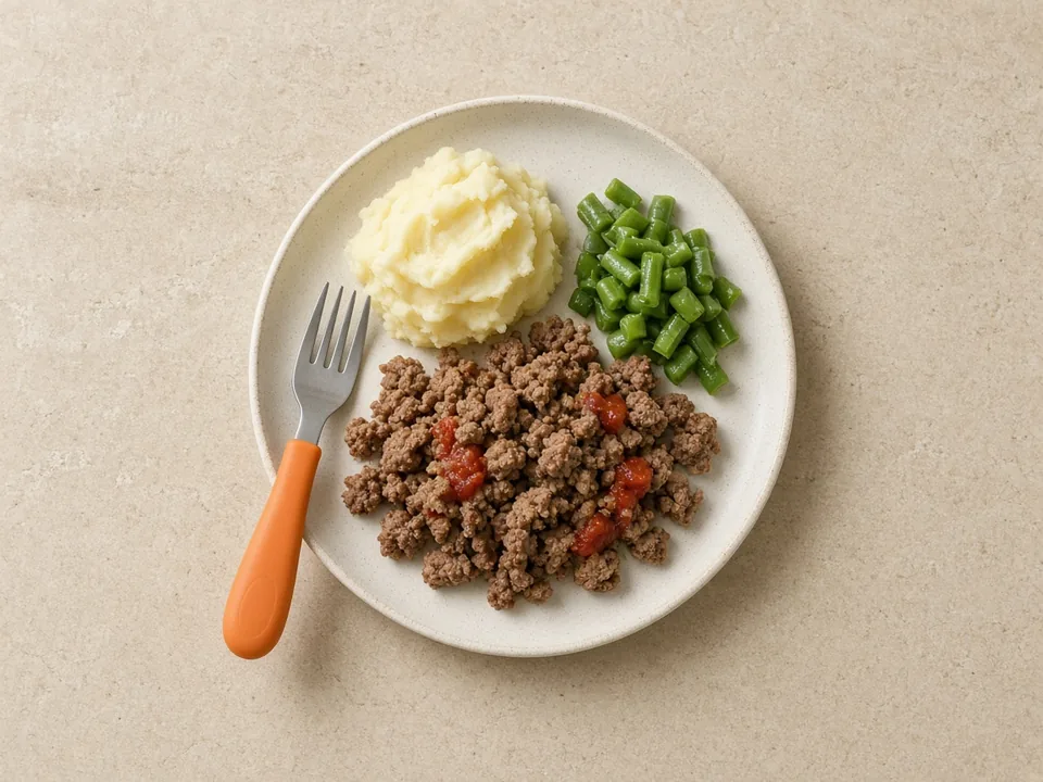 Meatloaf for 18 months+: family meatloaf, cut up