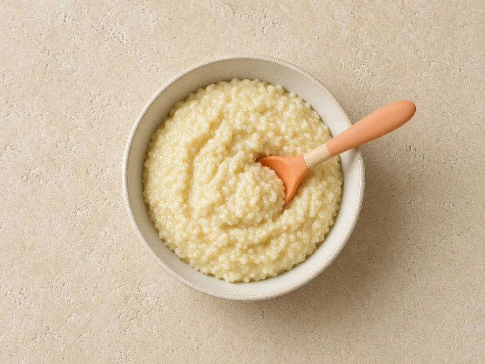 Millet for 9 months+: thicker porridge or patty pieces