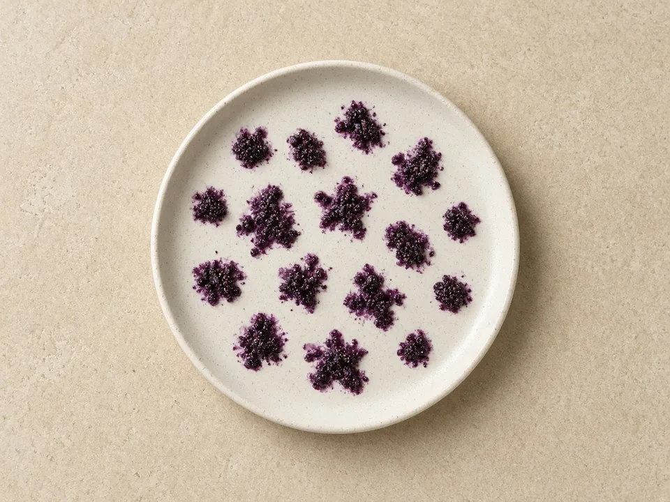 Mulberries for 9 months+: quartered or flattened