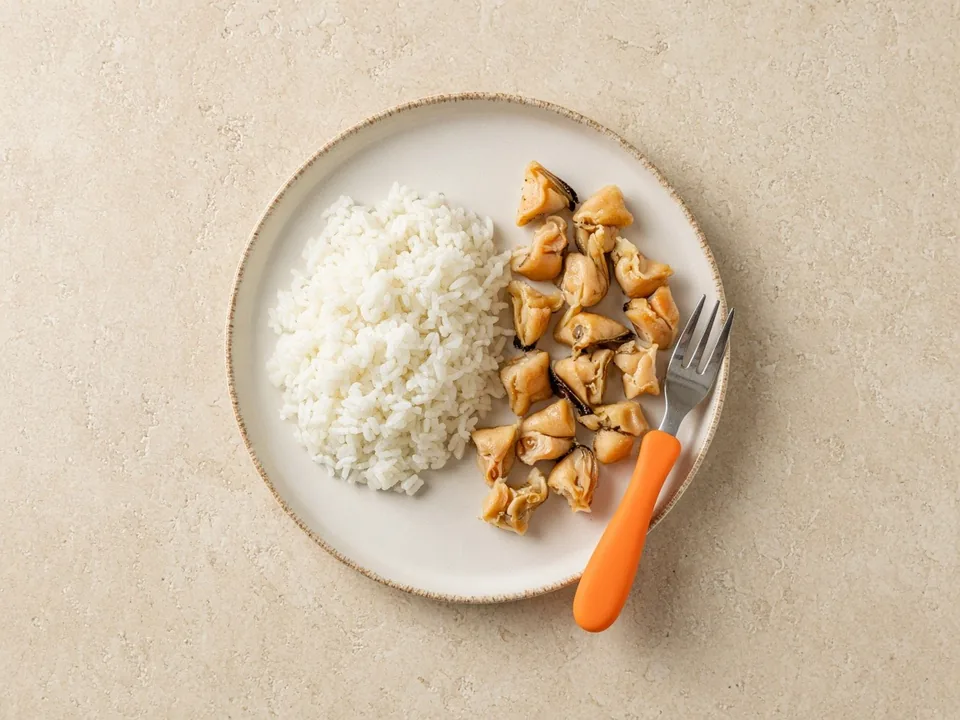 Mussels for 18 months+: chopped into family meals