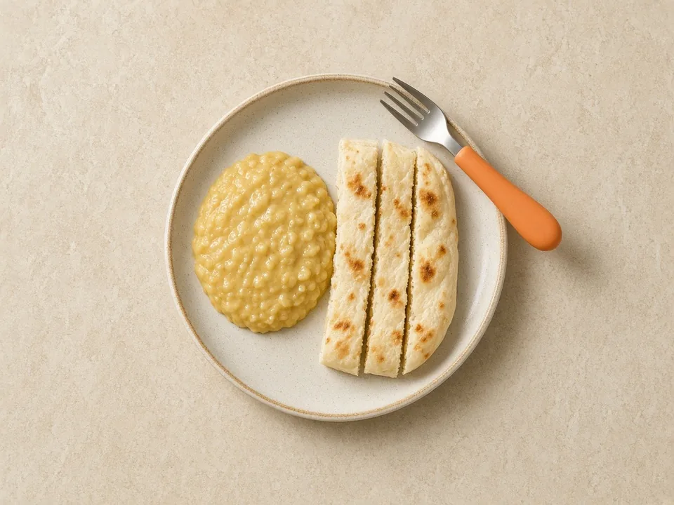 Naan for 12 months+: naan strips with family meals