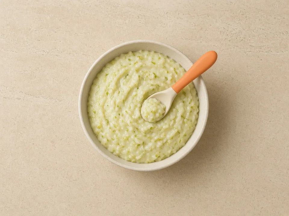 Napa cabbage for 6 months+: cooked and finely chopped into soft foods