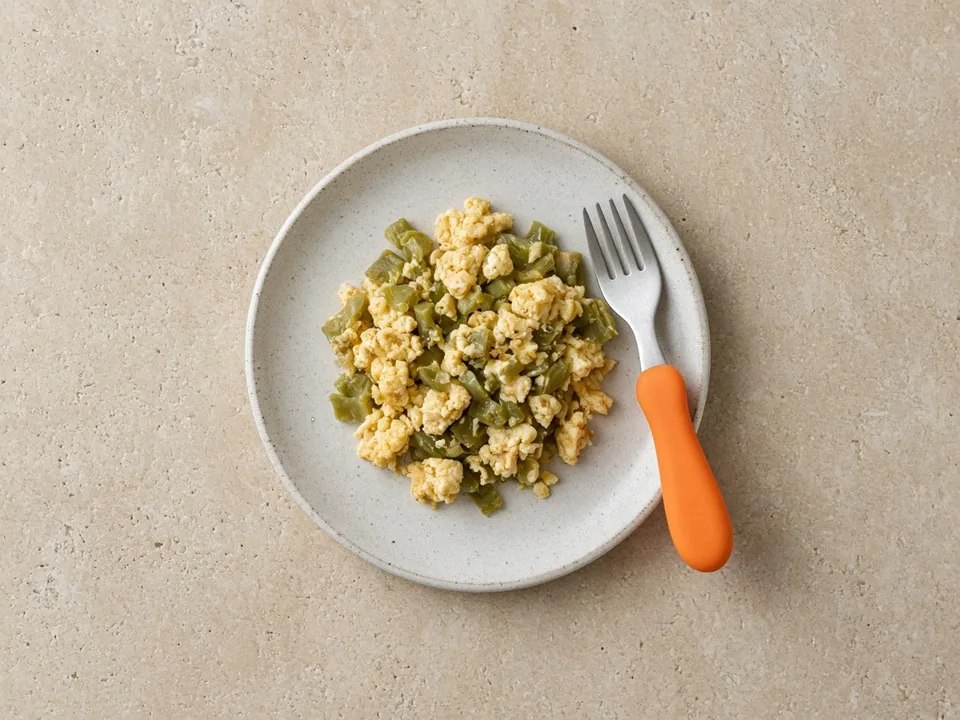 Nopales for 12 months+: soft-cooked pieces or in family dishes