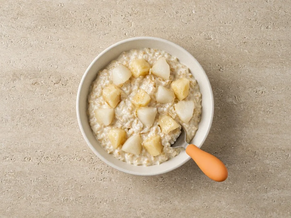 Oatmeal for 12 months+: oatmeal with soft toppings