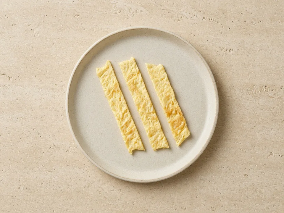 Omelet for 6 months+: firm omelet strips