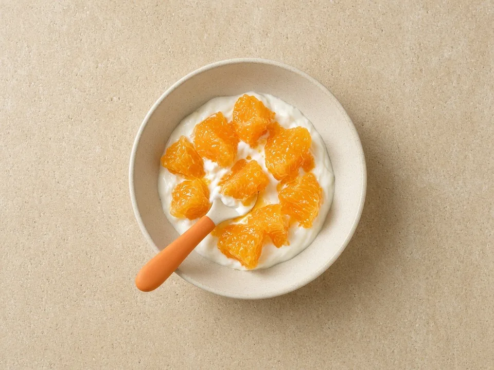 Orange for 18 months+: bite-sized pieces