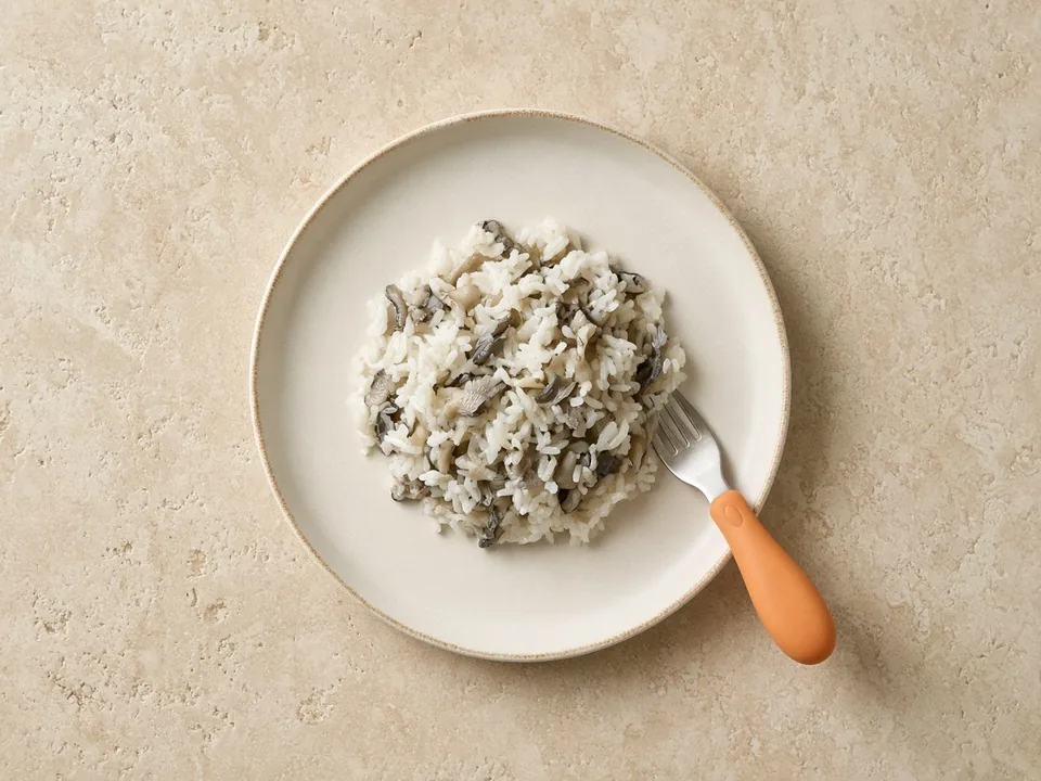 Oyster mushrooms for 18 months+: cooked, torn or sliced in dishes