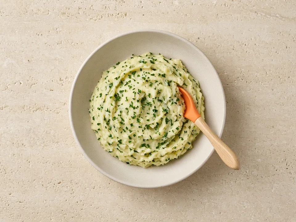 Parsley for 6 months+: finely chopped, cooked into soft food