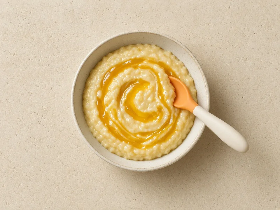 Passion fruit for 6 months+: strained pulp stirred into a soft food