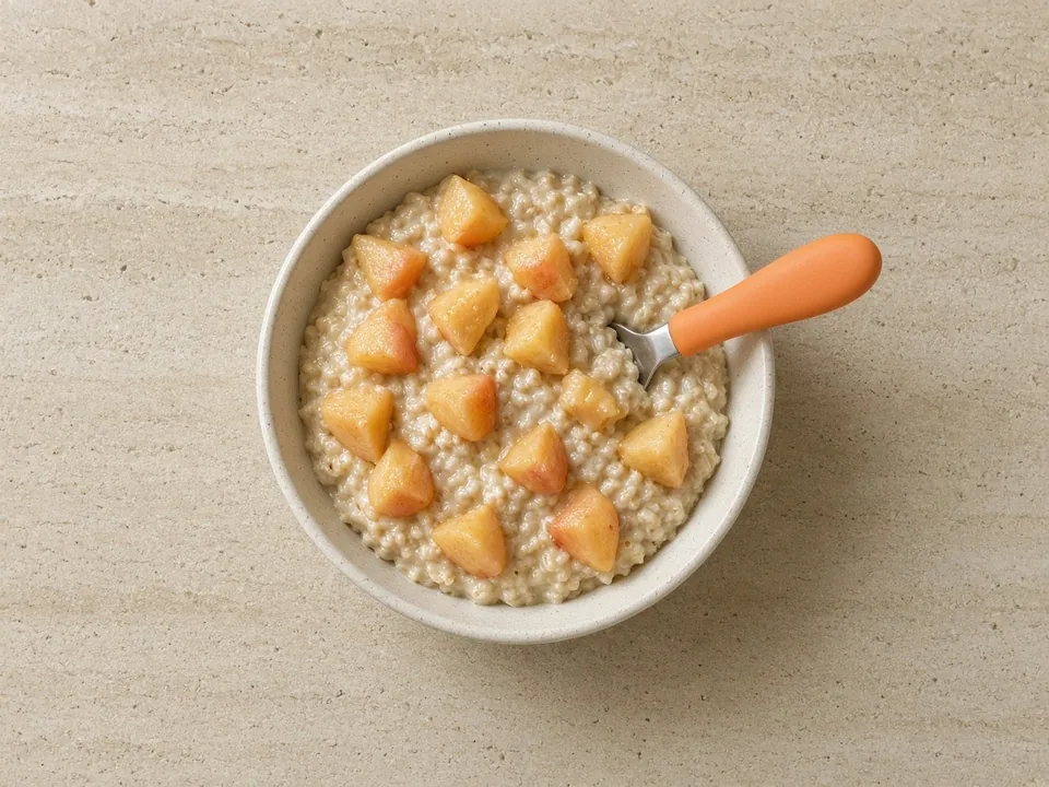 Peach for 12 months+: soft pieces or in dishes