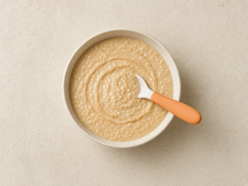 Peanut butter for 9 months+: thinly spread or stirred in