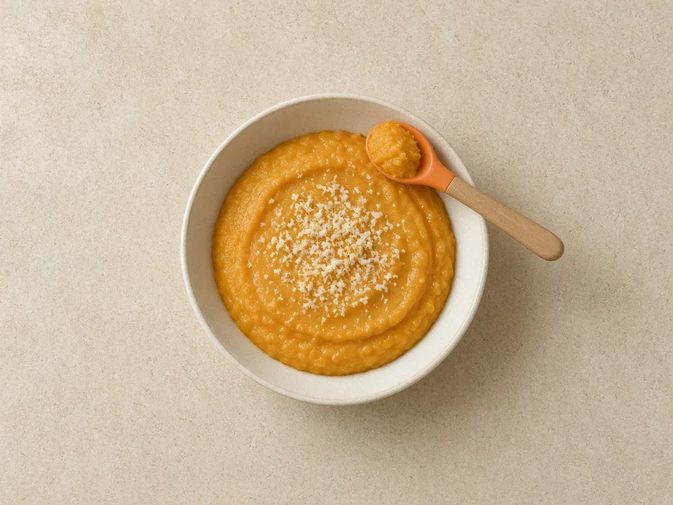 Pecorino for 6 months+: a pinch, finely grated into food