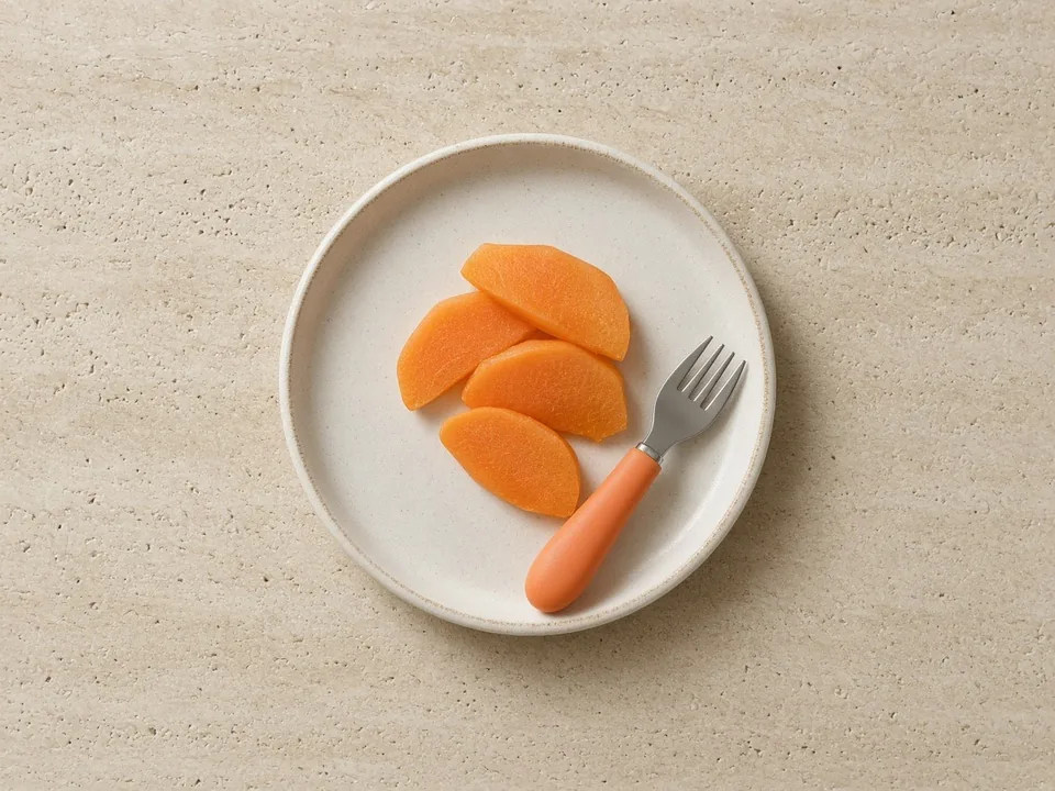 Persimmon for 18 months+: pieces, slices or in dishes