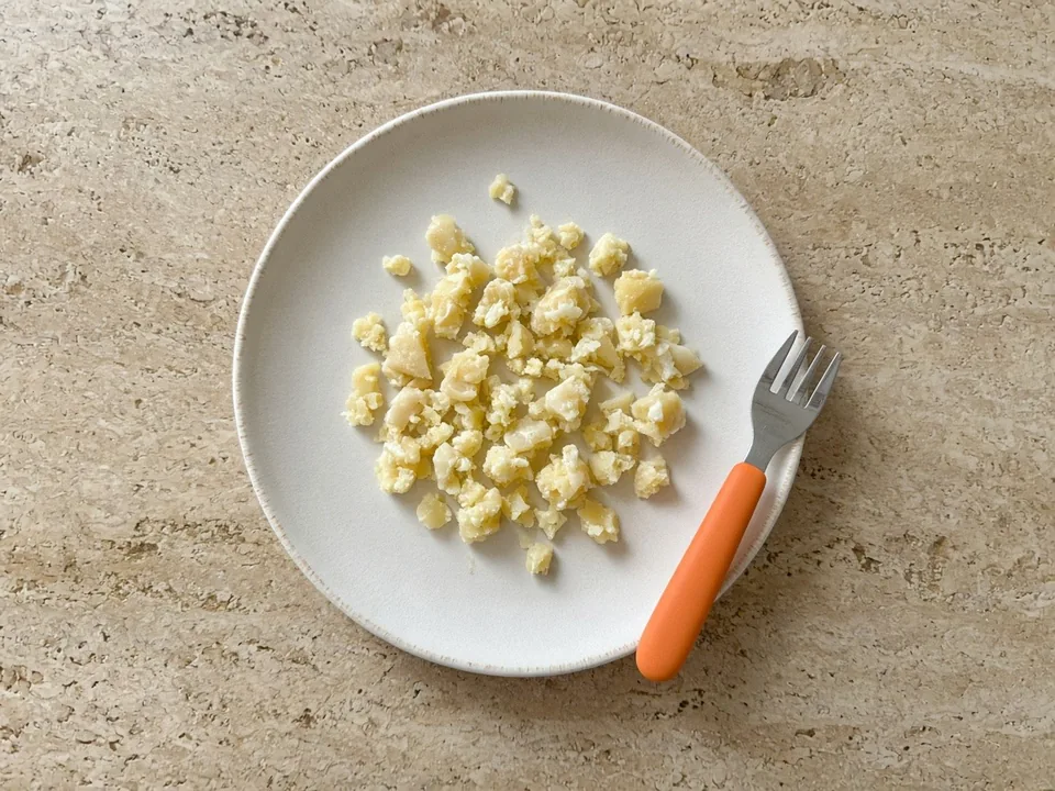 Pierogi for 12 months+: family pierogi, cut up