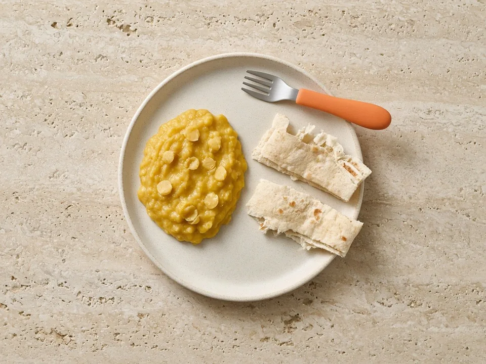 Pigeon peas for 18 months+: flattened in family meals