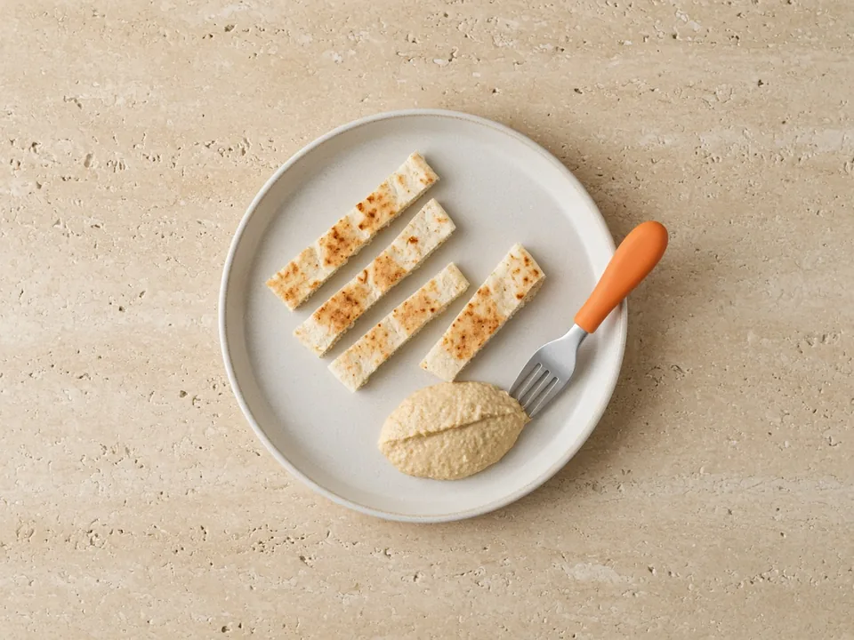 Pita for 12 months+: pita fingers and dips