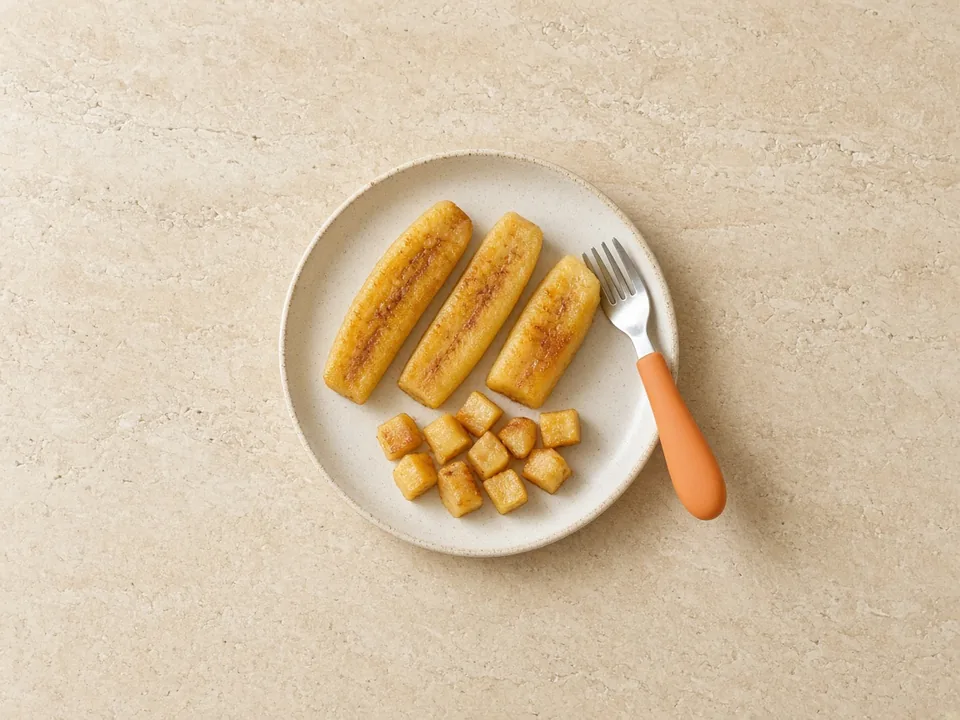 Plantain for 18 months+: baked sticks, wedges or in family meals