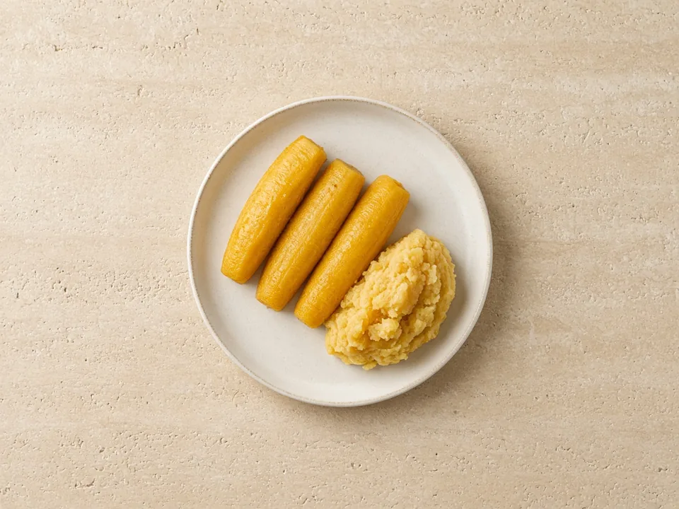Plantain for 6 months+: soft-cooked sticks or mashed plantain
