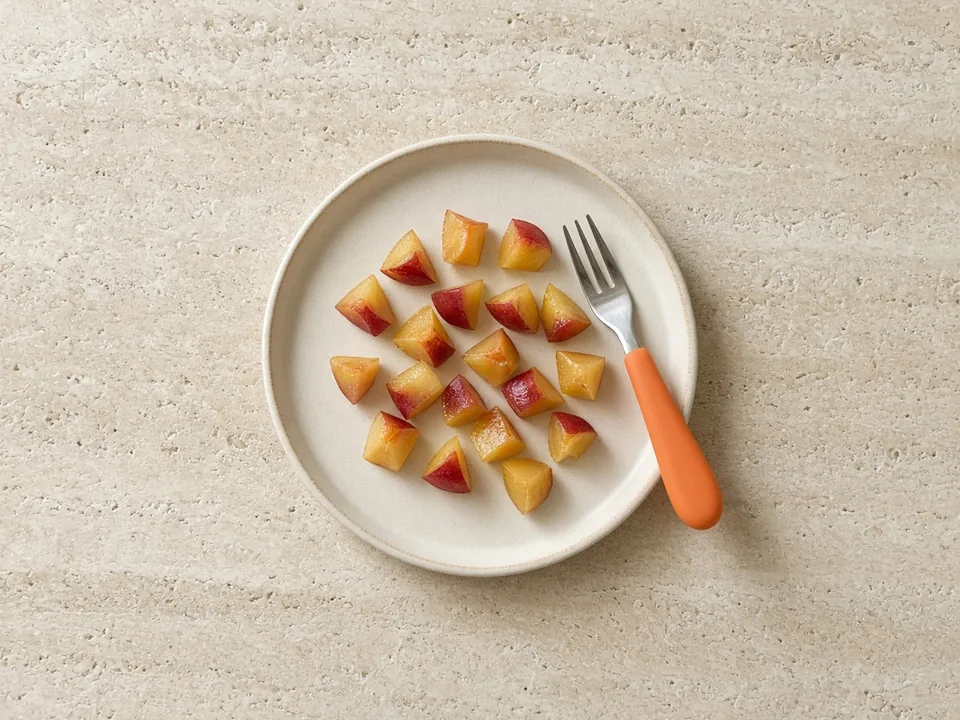 Plum for 12 months+: soft pieces or in dishes